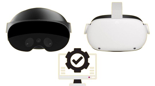 Siyah ve beyaz VR gözlükleri resmi