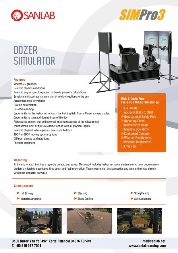 Dozer simulator brochure