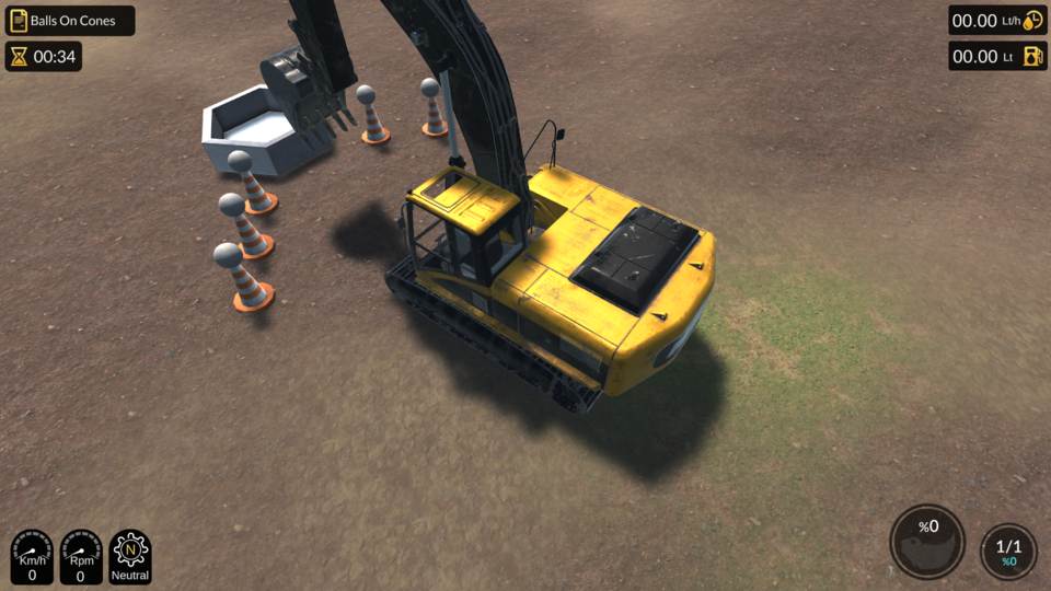 Picture of a yellow excavator in excavator simulator.